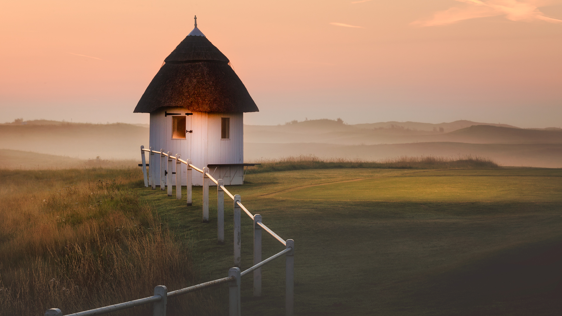 Starters huts at the Royal St. George's Golf Club